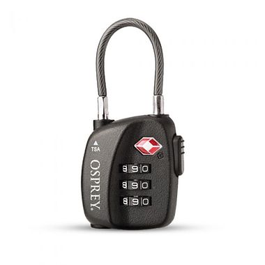 TSA 3 Dial Cable Lock Black