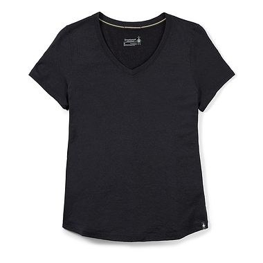 Ws Merino 150 Lace V-Neck SS Black